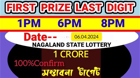 nagaland lottery last digit number|Nagaland State Lottery Prediction [Target] Number for .